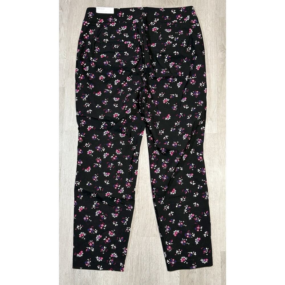 Lane Bryant The Allie Skinny Ankle Pants Women 16 Reg Black Floral Stretch NWT - Picture 8 of 10